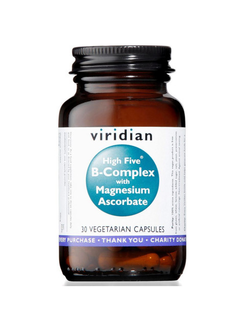 Viridian High Five B Complex with Magnesium Ascorbate, 30 kapslí