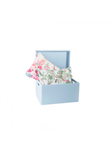 ČistéDřevo Dřevěný box s víkem 40x30x23 cm - světle modrý