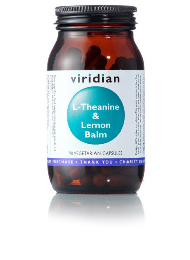 Viridian L-Theanine and Lemon Balm (L-Theanin s meduňkou), 90 kapslí