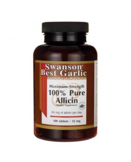 Swanson 100% Pure Allicin, 12 mg Maximum Strength, 100 tablet 