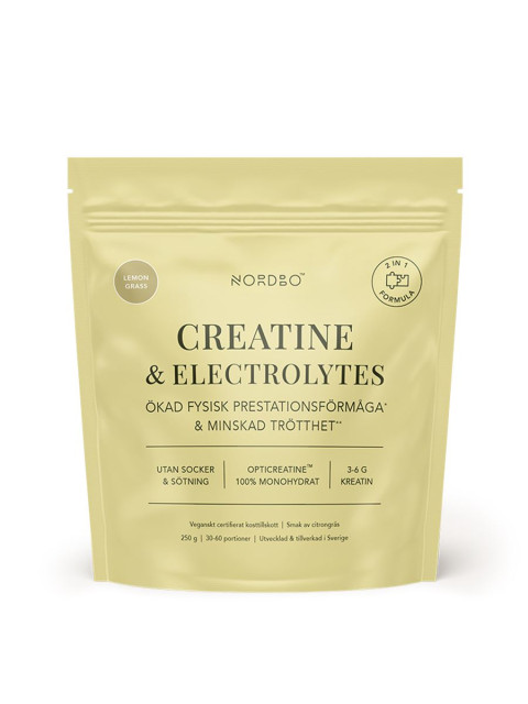 Nordbo Creatine and Electrolytes 250g lemon grass