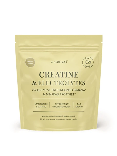 Nordbo Creatine and Electrolytes 250g lemon grass