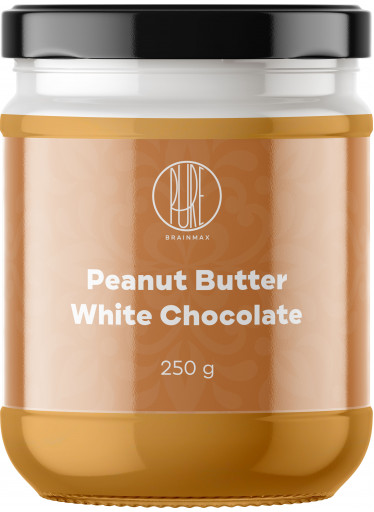 BrainMax Pure Peanut Butter White Chocolate (arašídové máslo s bílou čokoládou) 250 g