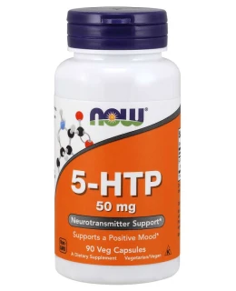 NOW 5-HTP, 50 mg, 90 rostlinných kapslí