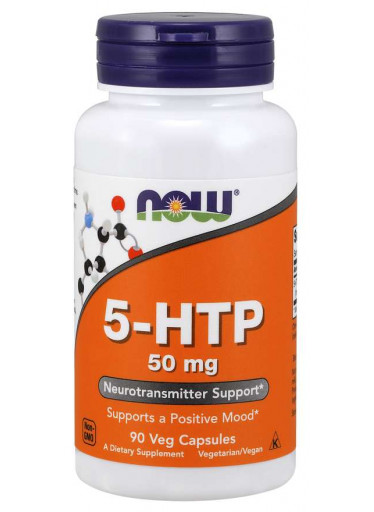 NOW 5-HTP, 50 mg, 90 rostlinných kapslí