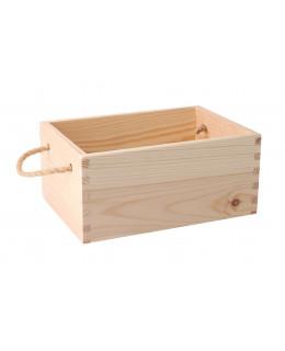 ČistéDřevo Dřevěný box s úchyty 24 x 17 x 11 cm