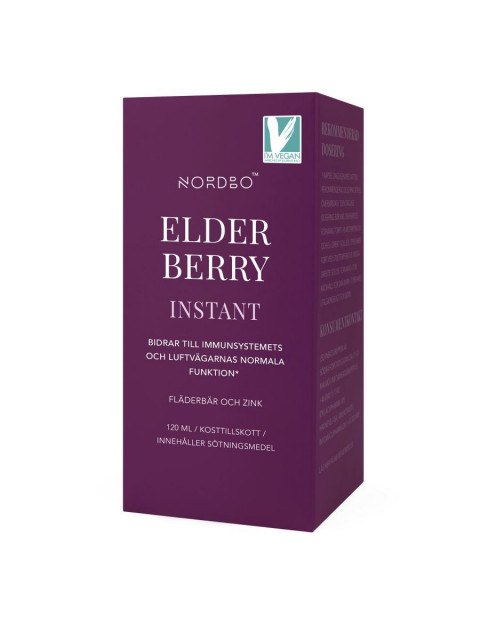 Nordbo Elderberry Instant (Extrakt z černého bezu + zinek), 120 ml