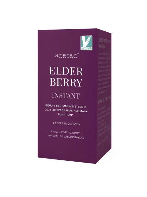Nordbo Elderberry Instant (Extrakt z černého bezu + zinek), 120 ml