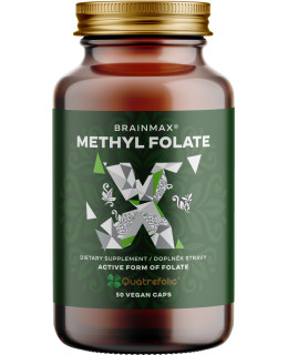 BrainMax Methyl Folate, Kyselina listová v aktivní formě, 400 mcg, 50 rostlinných kapslí