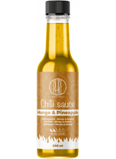 BrainMax Pure Chilli sauce - Mango & Ananas (chilli omáčka), 200 ml