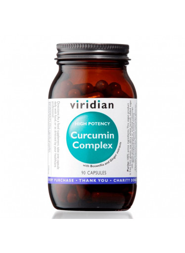 Viridian Curcumin Complex (Kurkuma, kadidlovník a zázvor), 90 kapslí