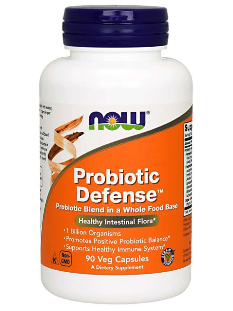NOW Probiotic Defense (probiotická ochrana), 90 rostlinných kapslí