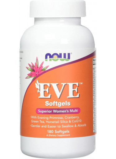 NOW Multi Vitamins Eve, Multivitamín pro Ženy, 180 softgel kapslí