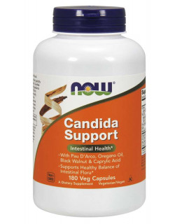 NOW Candida Support, 180 rostlinných kapslí