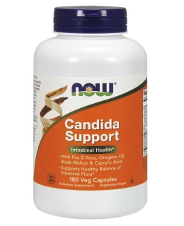 NOW Candida Support, 180 rostlinných kapslí