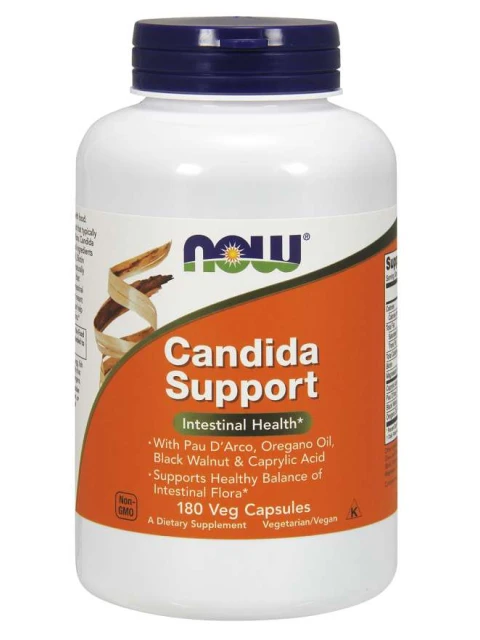 NOW Candida Support, 180 rostlinných kapslí
