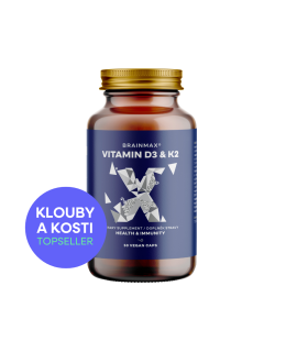 BrainMax Vitamin D3 & K2, D3 5000 IU / K2 jako MK7 all-trans K2VITAL®DELTA 150 mcg, 50 rostlinných kapslí