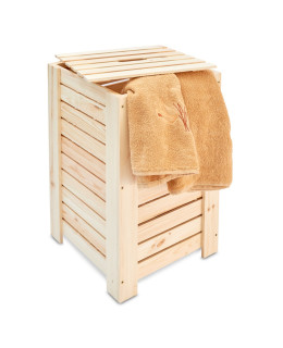 ČistéDřevo Dřevěný koš na prádlo - přírodní