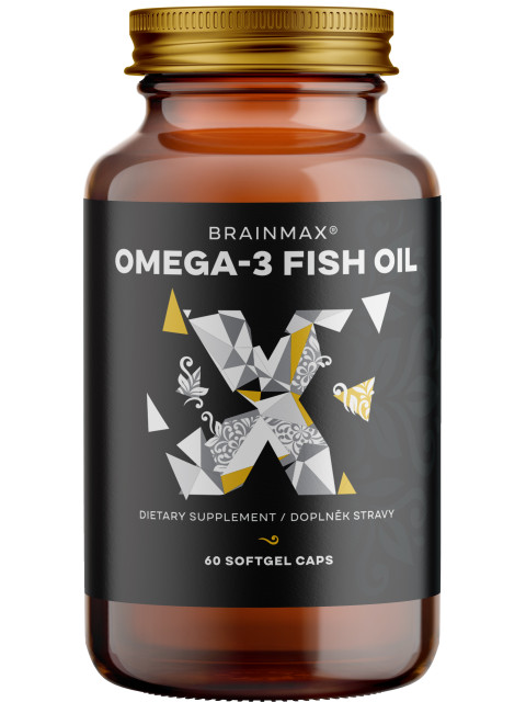BrainMax Omega-3 Fish Oil, 60 softgel kapslí