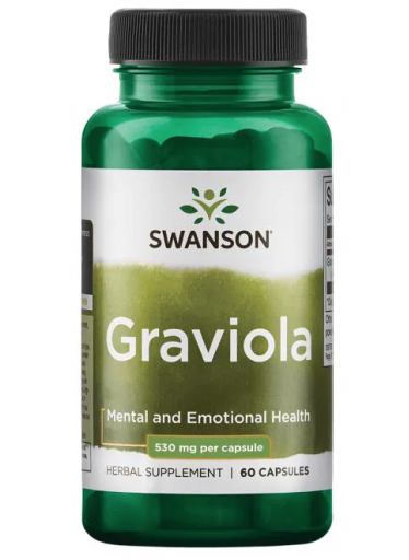 Swanson Graviola (Láhevník ostnitý), 530 mg, 60 kapslí