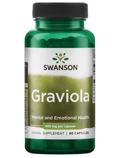 Swanson Graviola (Láhevník ostnitý), 530 mg, 60 kapslí