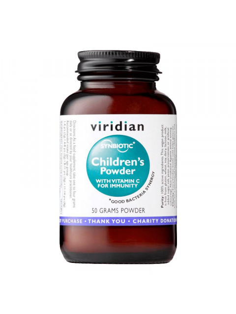 Viridian Children´s Synerbio (Směs probiotik, prebiotik a vitamínu C pro děti), 50 g