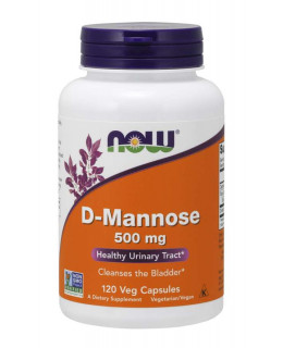 NOW D-Manóza, 500 mg, 120 rostlinných kapslí