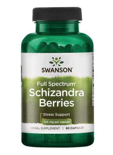 Swanson Schizandra Berries (Klanopraška čínská), 525 mg, 90 kapslí