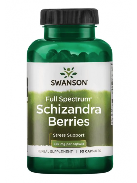 Swanson Schizandra Berries (Klanopraška čínská), 525 mg, 90 kapslí