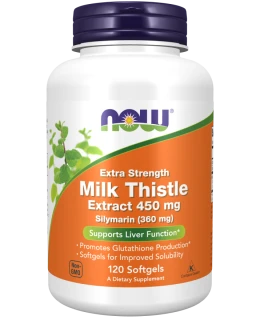 NOW Silymarin Extra Strength (extrakt z ostropestřce), 450 mg, 120 kapslí