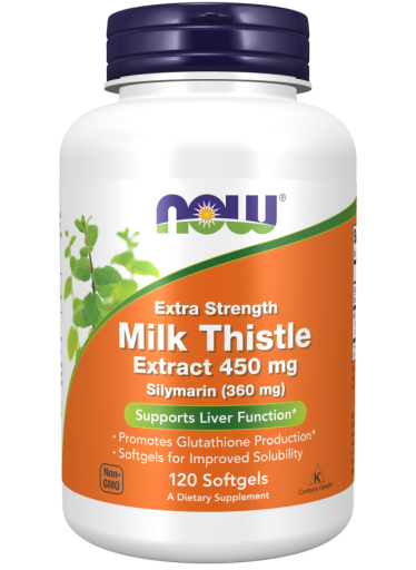 NOW Silymarin Extra Strength (extrakt z ostropestřce), 450 mg, 120 kapslí