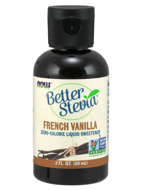 NOW Better Stevia Liquid, Francouzská vanilka, 59ml