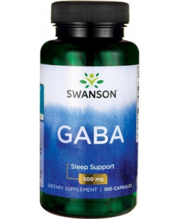 Swanson GABA (kyselina gama-aminomáselná), 500 mg, 100 kapslí