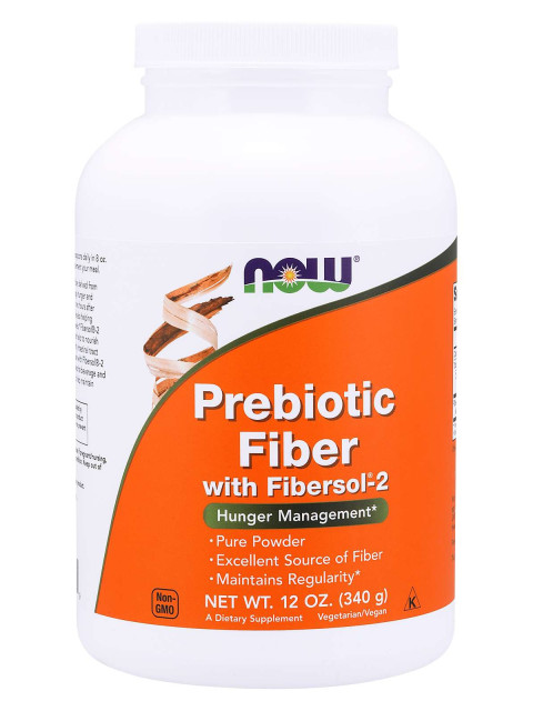 NOW Prebiotic Fiber with Fibersol-2, Prebiotická vláknina s komplexem pro udržení glukózy, 340g