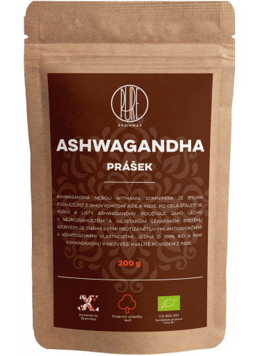 BrainMax Pure Ashwagandha BIO prášek, 200 g
