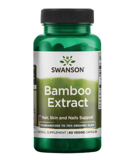 Swanson Bamboo Extract (vlasy, pokožka, nehty) 300 mg, 60 rostlinných kapslí