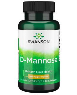Swanson D-Mannose (D-manóza), 700 mg, 60 kapslí 