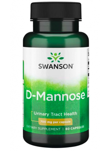 Swanson D-Mannose (D-manóza), 700 mg, 60 kapslí - EXPIRACE 3/23