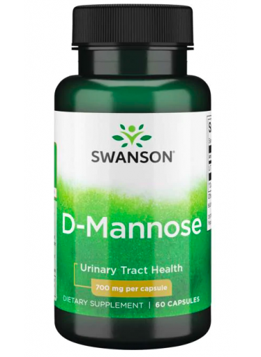 Swanson D-Mannose (D-manóza), 700 mg, 60 kapslí 