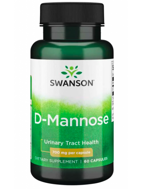 Swanson D-Mannose (D-manóza), 700 mg, 60 kapslí 