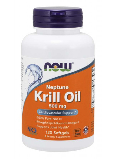 NOW Krill Oil Neptune (olej z krilu), 500 mg, 120 softgel kapslí