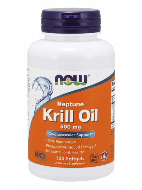 NOW Krill Oil Neptune (olej z krilu), 500 mg, 120 softgel kapslí