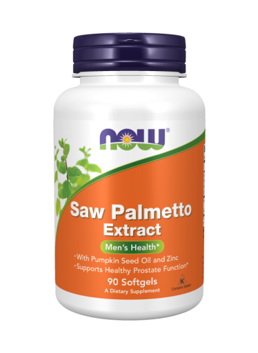 NOW Saw Palmetto with Pumpkin Seed and Zinc extract (Serenoa plazivá s dýňovým olejem a zinkem), 80 mg, 90 softgelových kapslí