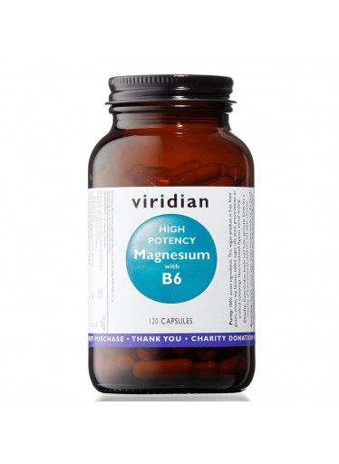 Viridian High Potency Magnesium with B6, 120 kapslí