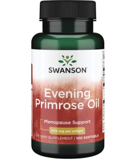 Swanson Evening Primrose Oil (Pupálkový olej), 500 mg, 100 softgelových kapslí - EXPIRACE 6/2025