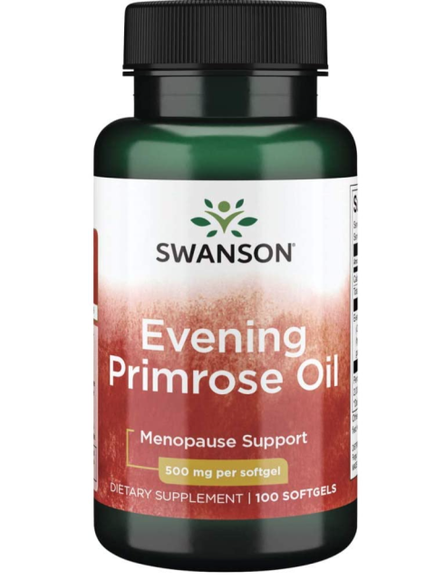 Swanson Evening Primrose Oil (Pupálkový olej), 500 mg, 100 softgelových kapslí - EXPIRACE 2/2024