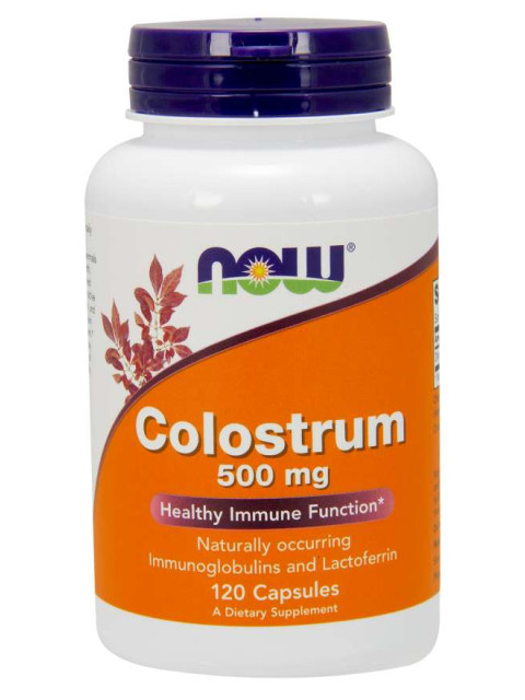 NOW Colostrum (kolostrum) 500 mg, 120 rostlinných kapslí