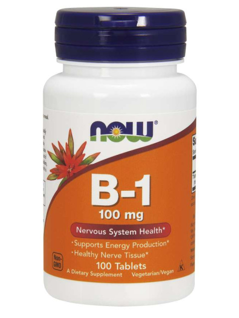 NOW Vitamin B1 Thiamin, 100mg, 100 tablet