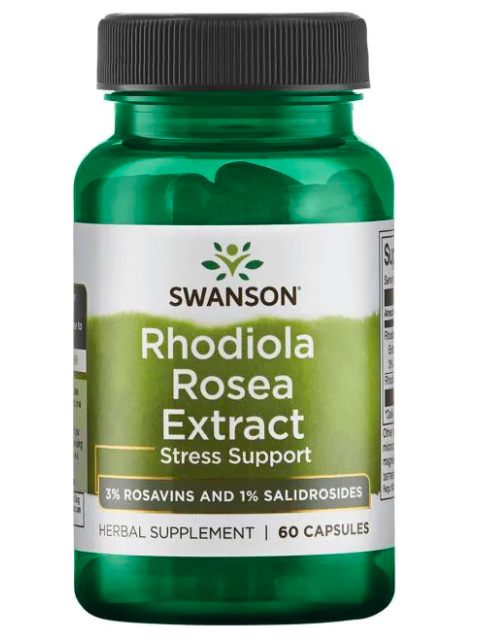 Swanson Rhodiola Rosea Extract (Rozchodnice růžová extrakt), 60 kapslí
