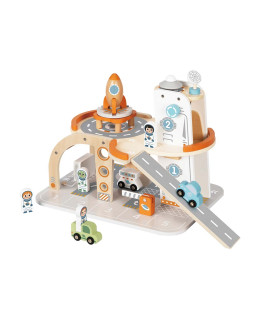 TookyToy Dřevěná vesmírná stanice s příslušenstvím